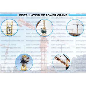 New Arrival QTD80 Luffting Tower Crane 40M Boom 1.5t Tip Load Capacity