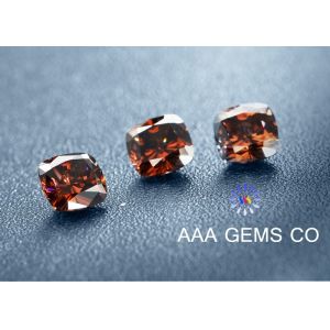 Custom Brown Classic Moissanite 3 Carat 5mm Cushion Cutting