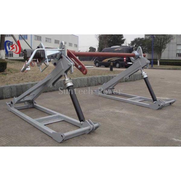 1250 - 2240mm Hydraulic Conductor Drum Stand For Construction Safety