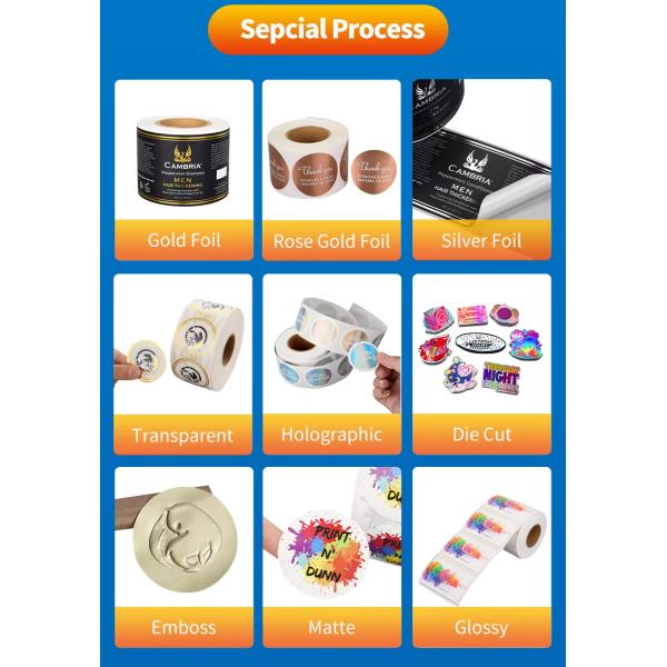 Waterproof Shampoo Bottle Label Stickers Production Date Information Self Adhesive Address Labels