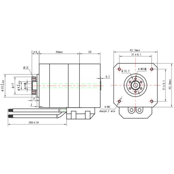 NEMA 17 Gearbox 5:1 Stepper Motor With Encoder 2.0A For Automation Equipment