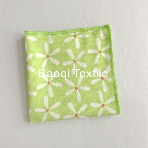 Regular OEM single side printed 100% poly kitchen wipes，,microfiber cake towels