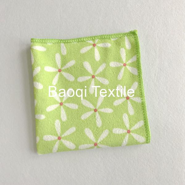 Regular OEM single side printed 100% poly kitchen wipes，,microfiber cake towels