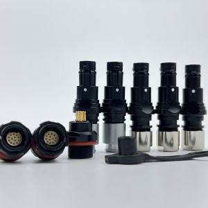 Military MIL Electrical Push Pull Connector IP68 360 Degree EMC Shielding