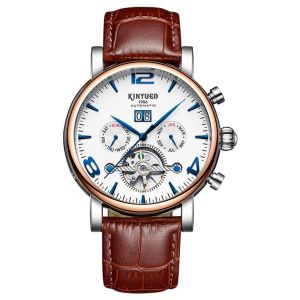 Fashionable Design Waterproof Mechanical Watch With Blue Second Hands