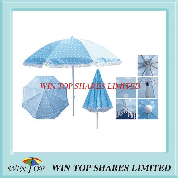 Buy Printed Beach Umbrella Parasol with Lace at wholesale prices