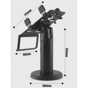 Aluminum Alloy Payment Terminal Stand Black Plastic Credit Card Holder