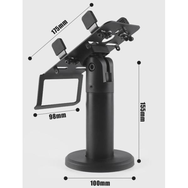 Buy Aluminum Alloy Payment Terminal Stand Black Plastic Credit Card Holder at wholesale prices