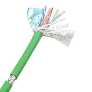 High Flexibility Cat 5e SFTP AWG26 PVC Green RJ45 Ethernet Cable For Industrial