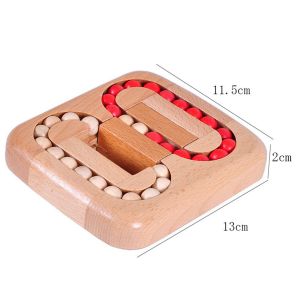 Educational Beech Wooden Flat Ball Game With No Burr
