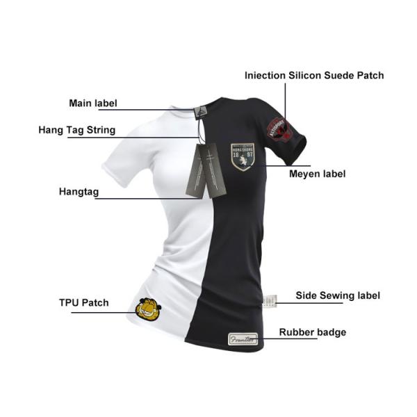 Various woven label designs