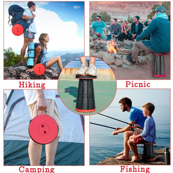 Camping Outdoor Travel Portable Lightweight Plastic Folding Stool for Park and Garden