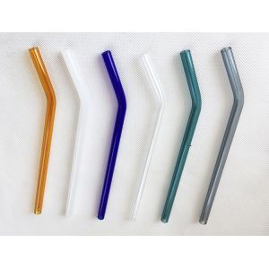 Glass Straw Pipe For Drinking Milk Juice Cocktail