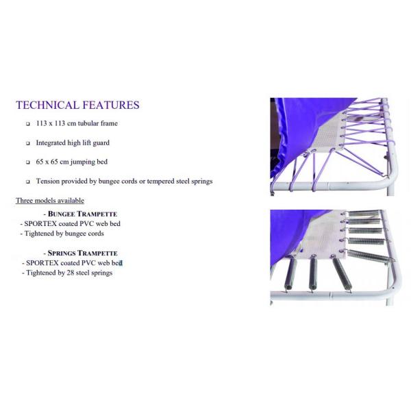 gymnastics height adjustable trampette standard mini-tramp