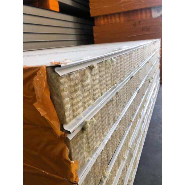 S Type Connection Side Rockwool Sandwich Wall Panel With Thermal Insulation