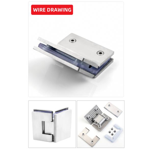 135 Degree Shower Screen Hinge with Square Glass Design and Self-Closing Function