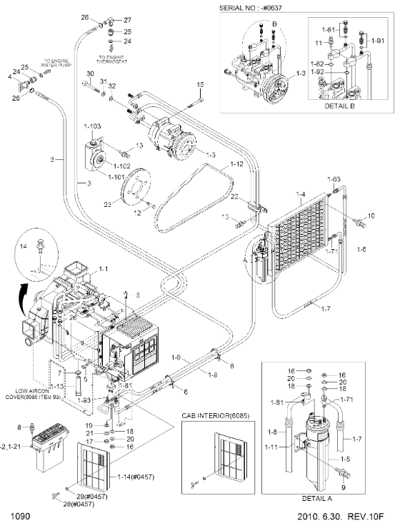 11N6-90031 11LB-90112 A/C Control Panel HYUNDAI Excavator Spare Parts Fit For R110-7