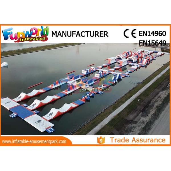 0.9mm Vinyl Custom Inflatable Water Parks For Outside Entertainment