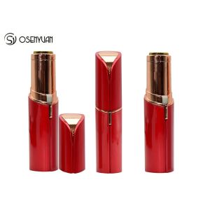 Rechargeable Mini Painless Face Hair Remover Gold Plated Lipstick Shaped