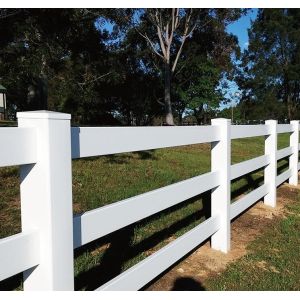 ECO Friendly Vinyl PVC White Horse Rail Fence Garden Fence