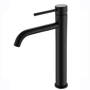 SUS304 Stainless Steel Single Handle Basin Mixer Chrome Matte Black Basin Taps