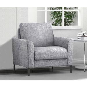 3 Piece Sofa set with Pillows, Light Gray Linen