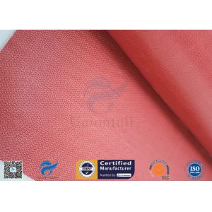 1000mm Wide 50m Long 40/40g Double - Sided Red Silicone Coated Fiberglass Fabric