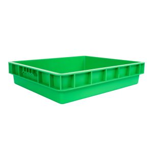 Solid Box Rectangular Plastic Turnover Crate for Customizable Color Food Storage