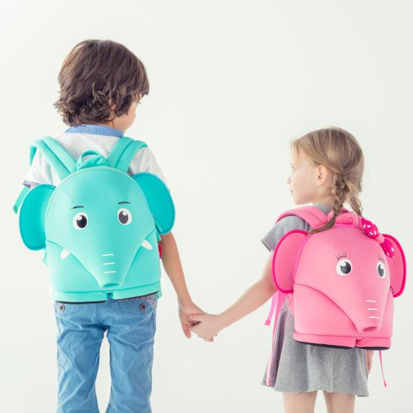 3D Cartoon elephant for kids todder boys girls backpack with strap