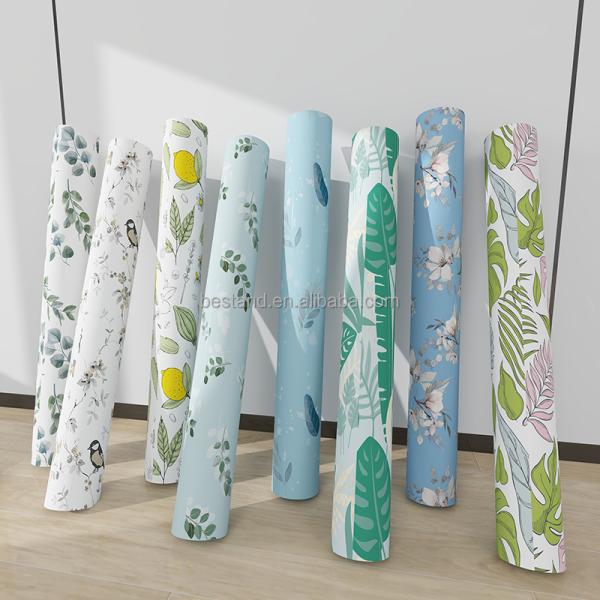 Removable Peel and Stick Wallpaper in Botanical Style for Tropical Plant Decor