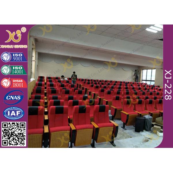 Buy Wood Seat Back Cover Conference / Church Auditorium Chairs With Folding Seat at wholesale prices