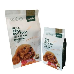 Customized dog food bag resealable zipper of pet food packaging