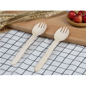 Recyclable Wooden Disposable Cutlery Set Eco Friendly Utensils 160mm