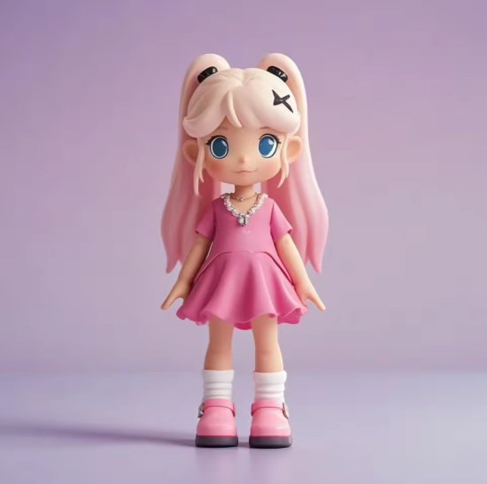 Side view of collectible PVC figure
