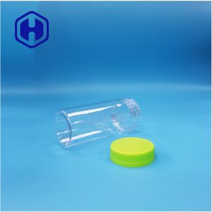 Round Shaped Transparent Food Plastic Gift Candies Sugar Nuts PET Packaging Jars