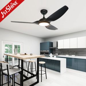 Led 35w 6 Speed DC Motor Ceiling Fan With Remote Control Black ABS Blades