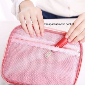 Flamingo Fabric Gym Toiletry Bag Machine Washable Popular Tear Resistant