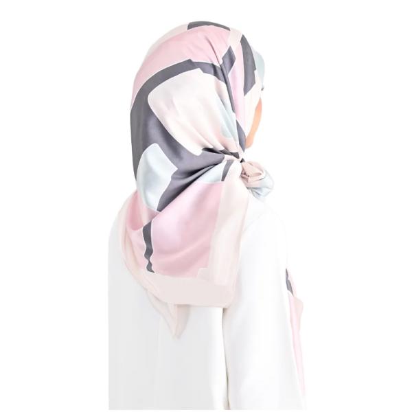 New Designed Printed Floral Women's Tudung musulman islamic Available Malaysia Spring Satin Silk Hijab Scarf