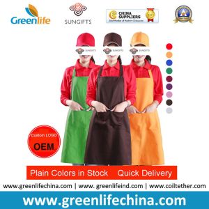 Kitchen cooking tool accessory hot sale apron with front pocket different colors