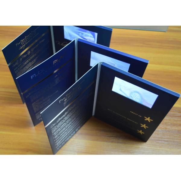 4.3 inch customized artwork lcd video brochure card built-in 128MB,rechargeable battery,speaker