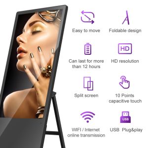 Android Battery Powered Rechargeable Digital Signage A Type Advertising Display
