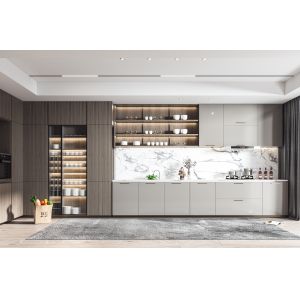 Manufacturer Customized Designs Modern MDF High Gloss Lacquer Kitchen Cabinet