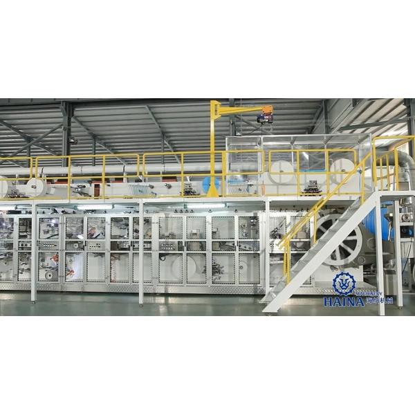 Buy Servo Driven 800ppm Baby Diaper Production Line 400KW at wholesale prices