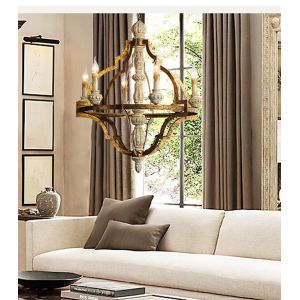 Wood lantern chandelier pendant Lights Fixures (WH-CI-60)
