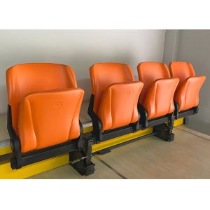 Retractable Tribune Seating Movable Stand With Plastic Folding Chairs