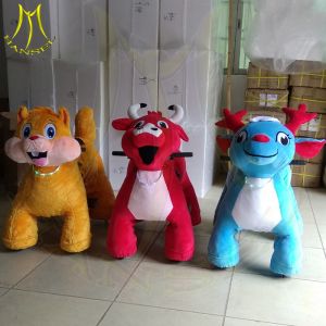 Hansel electric happy rides on animal and animal motorized plush animal ride	with indoor zoo animal scooter