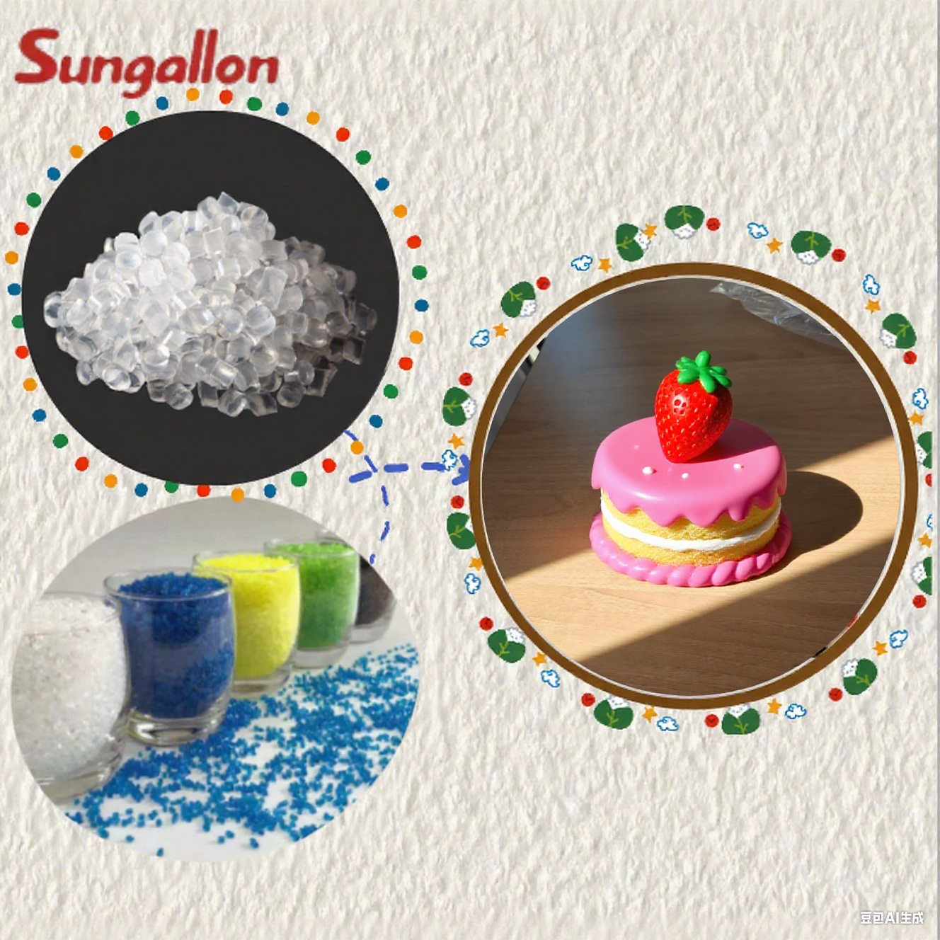 Toy Production TPE Particles, Flexible yet Sturdy, Easy Coloring & Bonding,