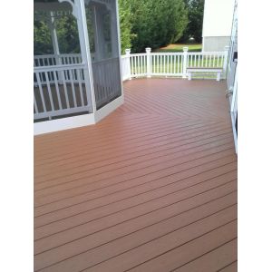 Natural Wood Texture WPC Composite Patio Flooring Plastic Deck Flooring Outdoor
