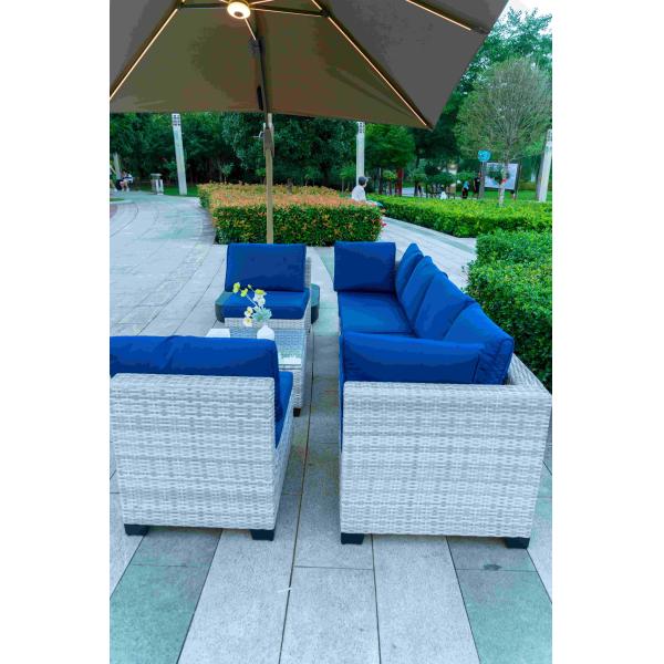 Outdoor furniture rattan living room sofa woven balcony combination rattan chair booth leisure bar home