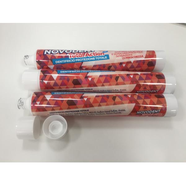 Round Laminated Aluminum Barrier Toothpaste Tube With Fez Cap Φ28 250μ